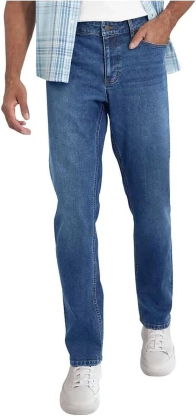Izod Men's Straight Fit Jeans 5-Pocket Comfort Stretch Denim 34x34 New With Tag